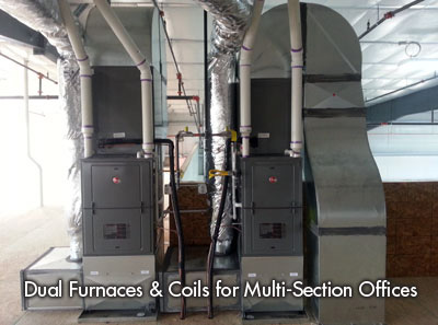 An example of a commercial HVAC system installation